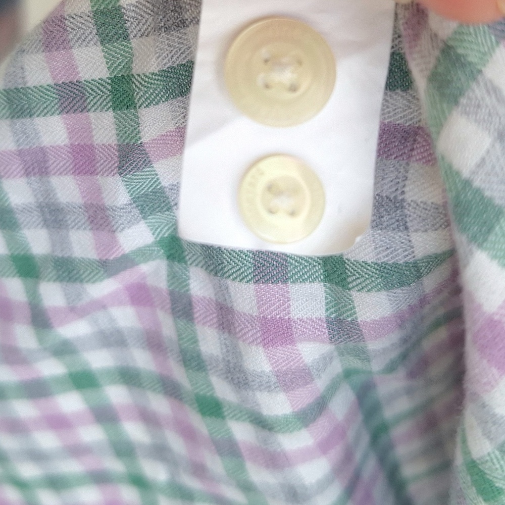 Vineyard Vines Men's Button-Down Shirt – Size XL – Green & Purple Plaid - Picture 7 of 8